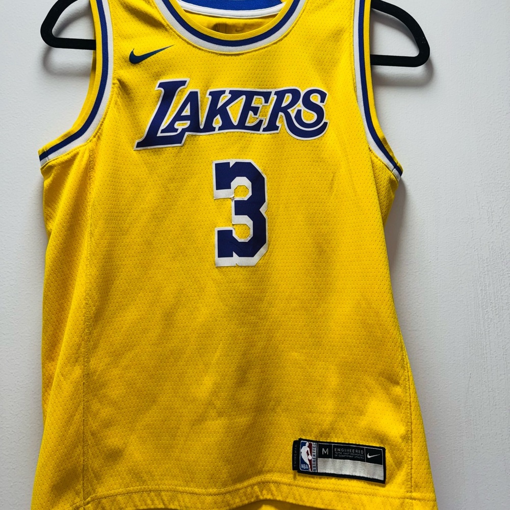 Nike Yellow Lakers Jersey with Blue Accents